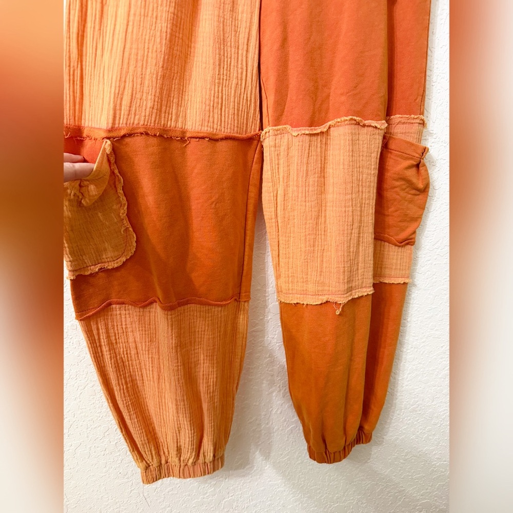 Pol Drawstring Pocketed Patchwork Contrast Jogger… - image 5